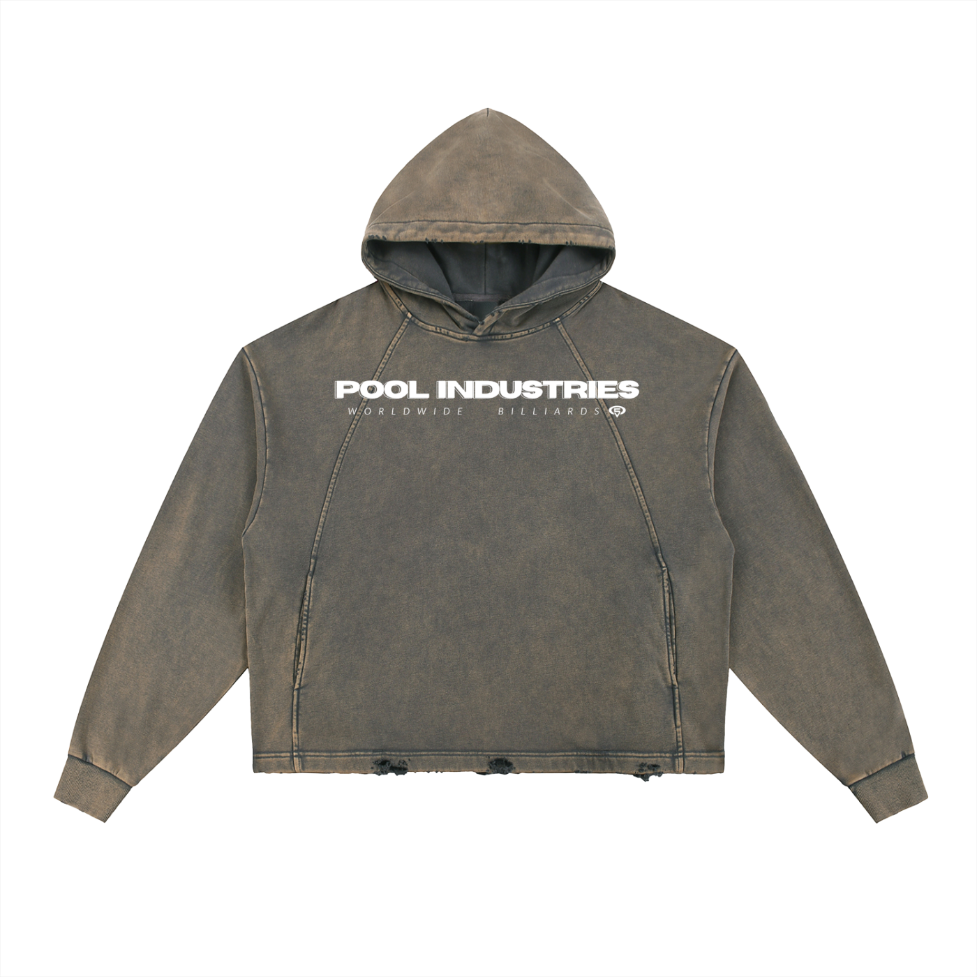Vintage Wash Frayed Hoodie