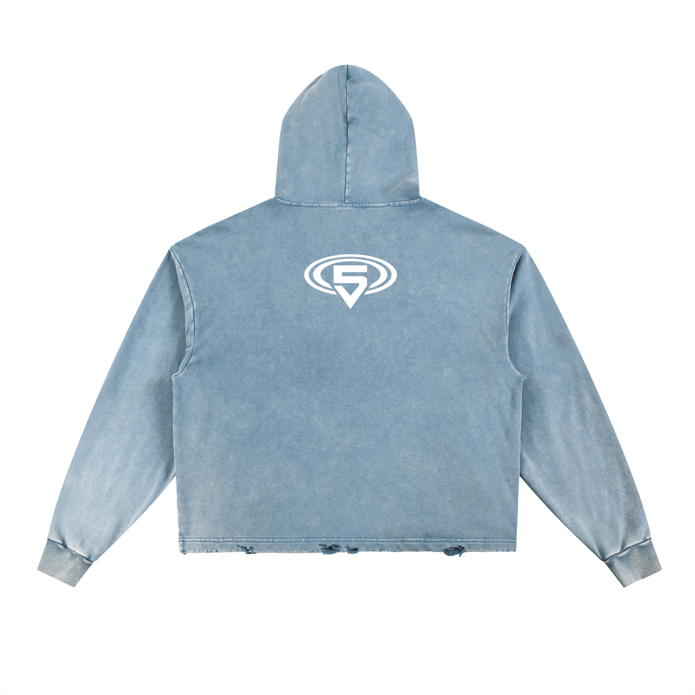 Vintage Wash Frayed Hoodie