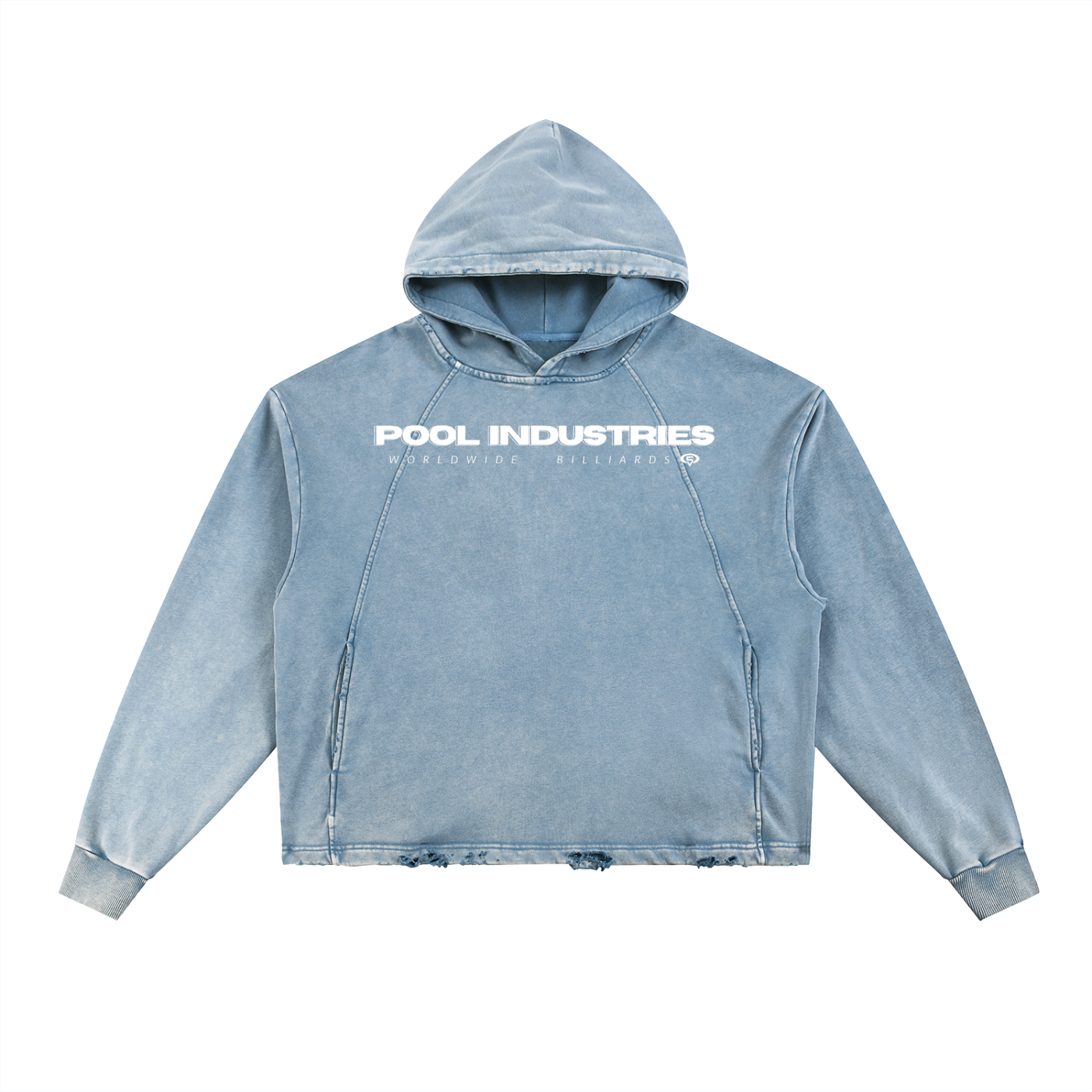 Vintage Wash Frayed Hoodie