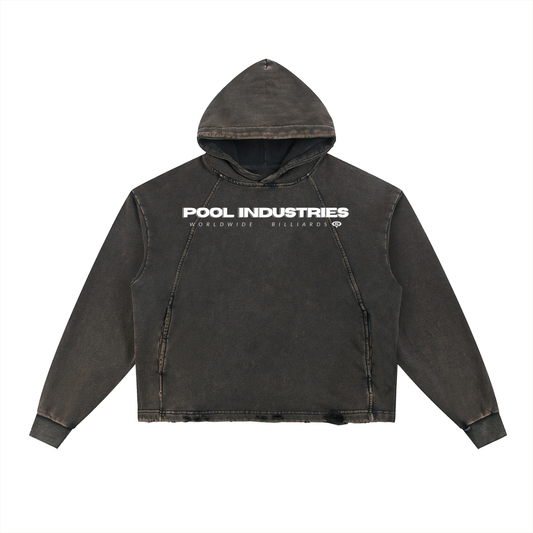 Vintage Wash Frayed Hoodie
