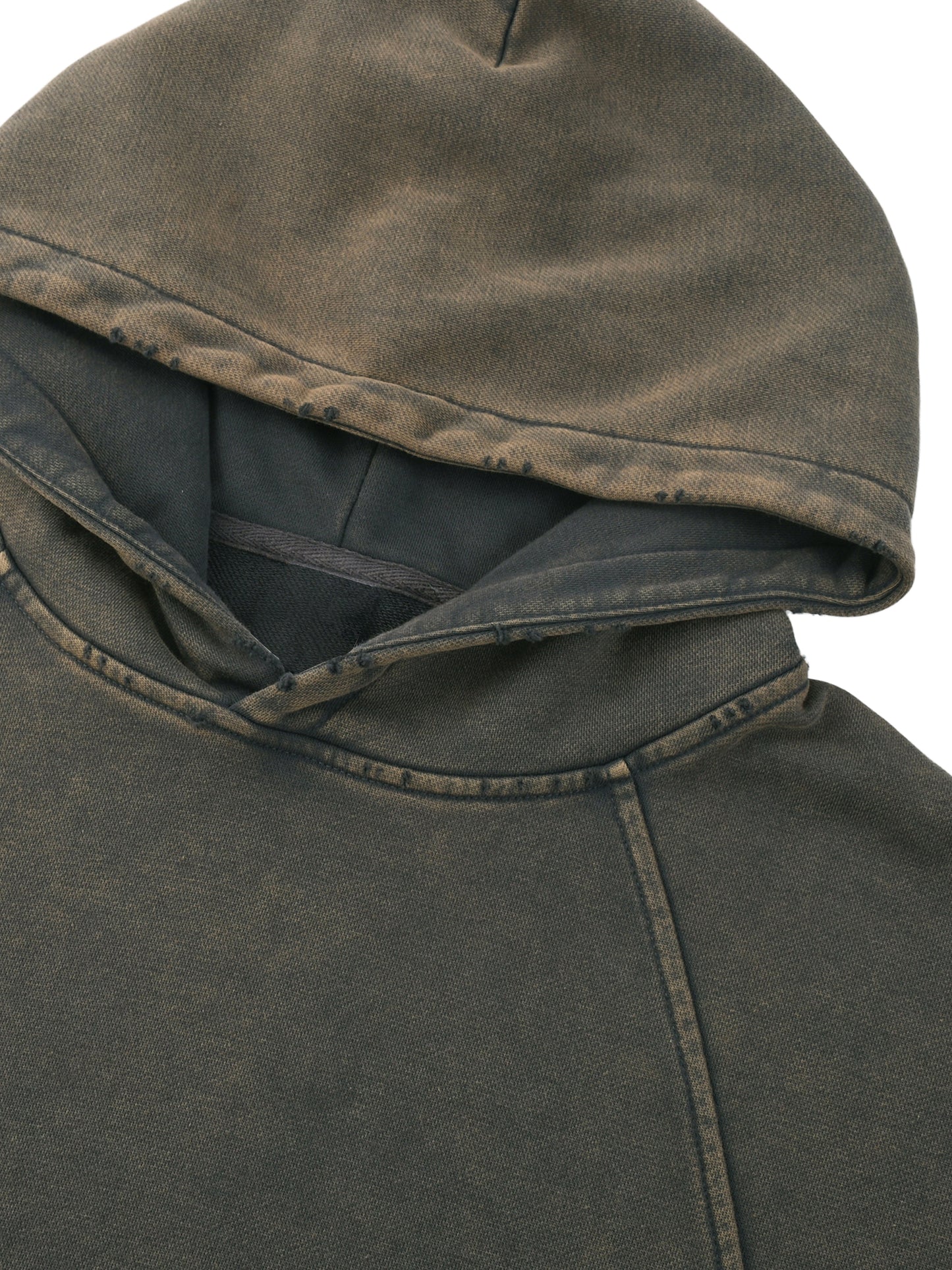 Vintage Wash Frayed Hoodie